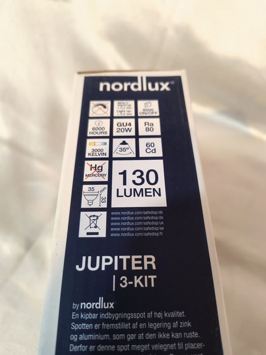 Nordlux Jupiter 3-Zestaw oprawek Wpuszczany