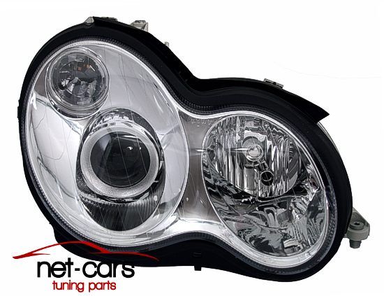 Reflektory lampy przód MERCEDES C KLASA W203 SPORTCOUPE chrom