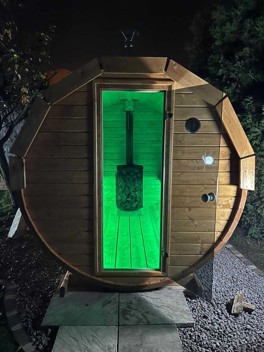 Sauna ogrodowa Beczka FULL ZESTAW 2x2