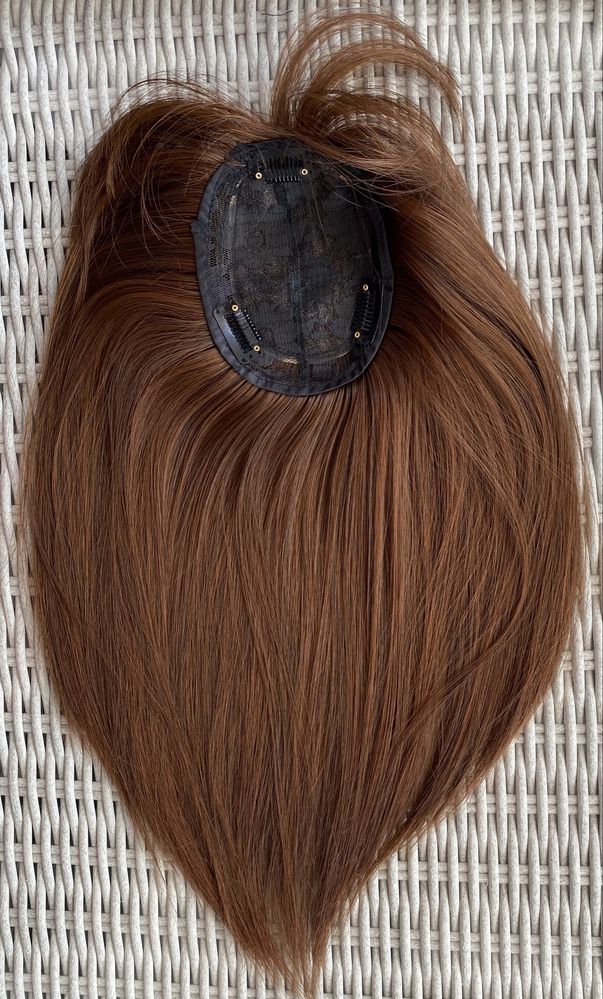 Włosy doczepiane, naturalny brąz. topper, tupet ( 517 )