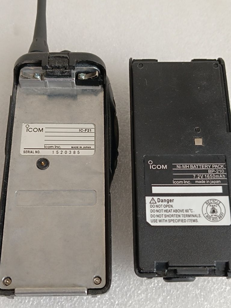Радіостанція, рація Icom IC-F21, Літієва батарея з тайп-С.