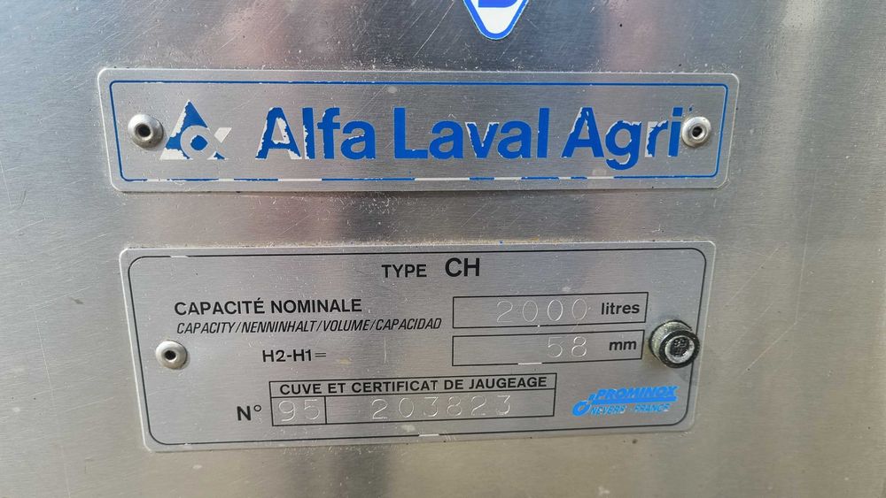 Schładzalnik zbiornik chłodnia do mleka 2000l, Stan idealny