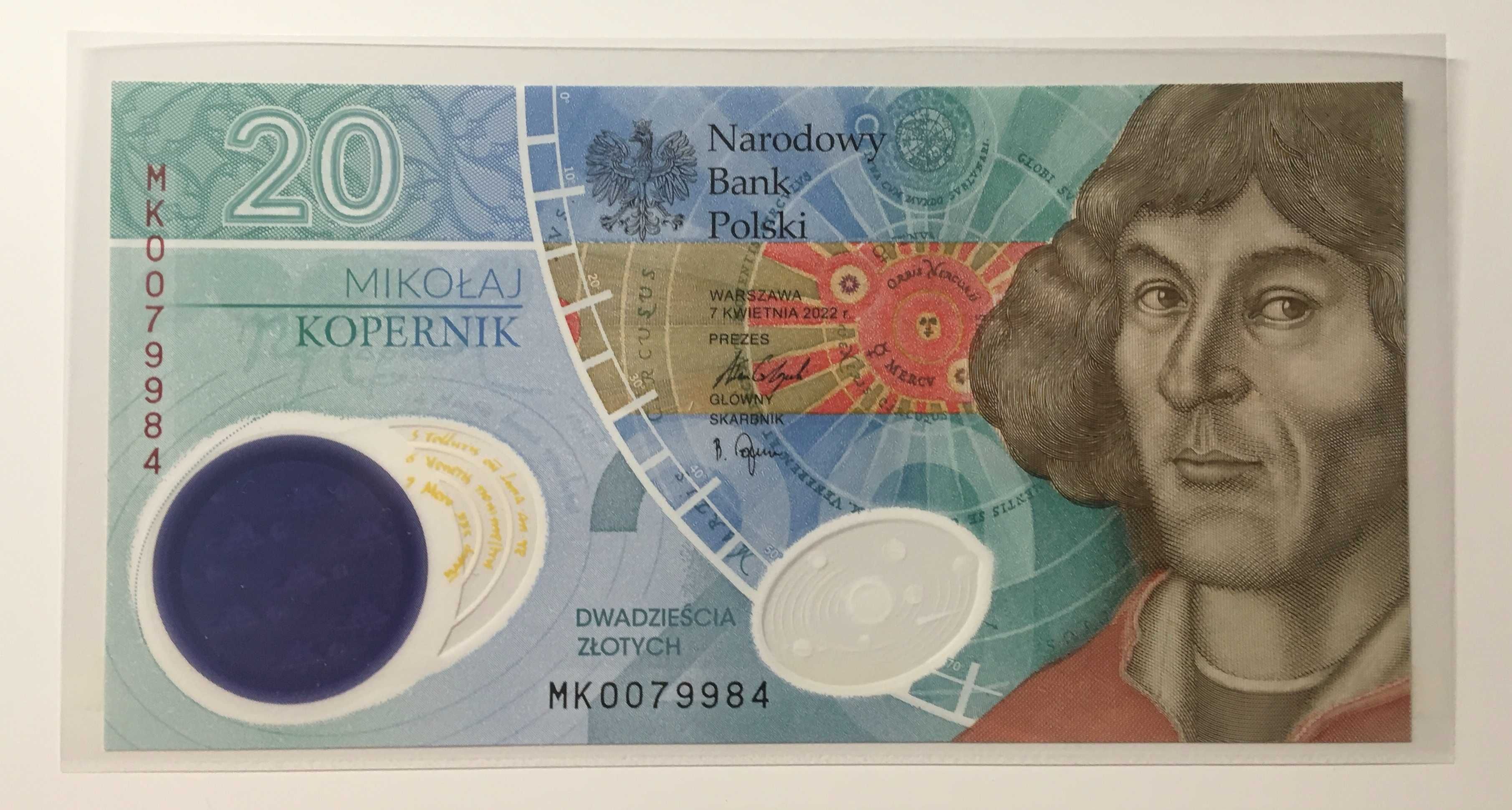 Zestaw 3 banknoty kolekcjonerskie 20 złotych - Mikołaj Kopernik