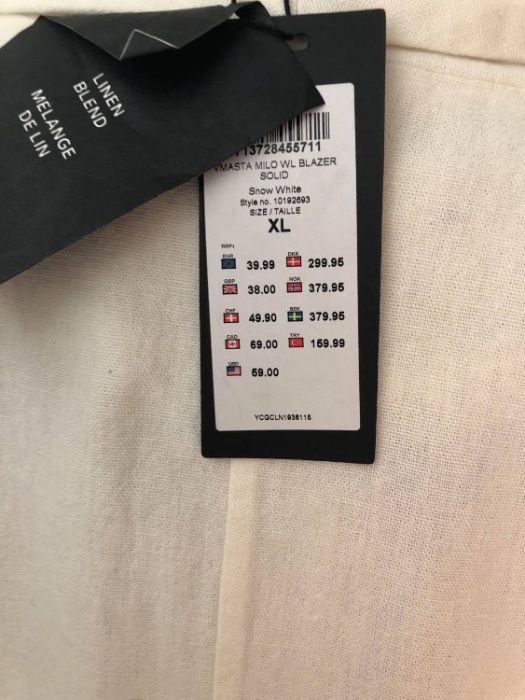 Biała lniana marynarka Vero Moda