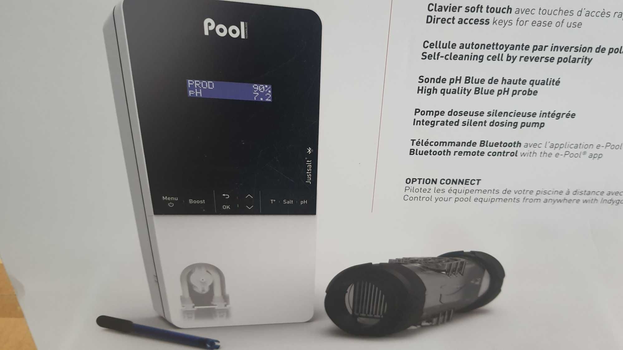 Eletrolise de sal e regulador de ph para piscinas