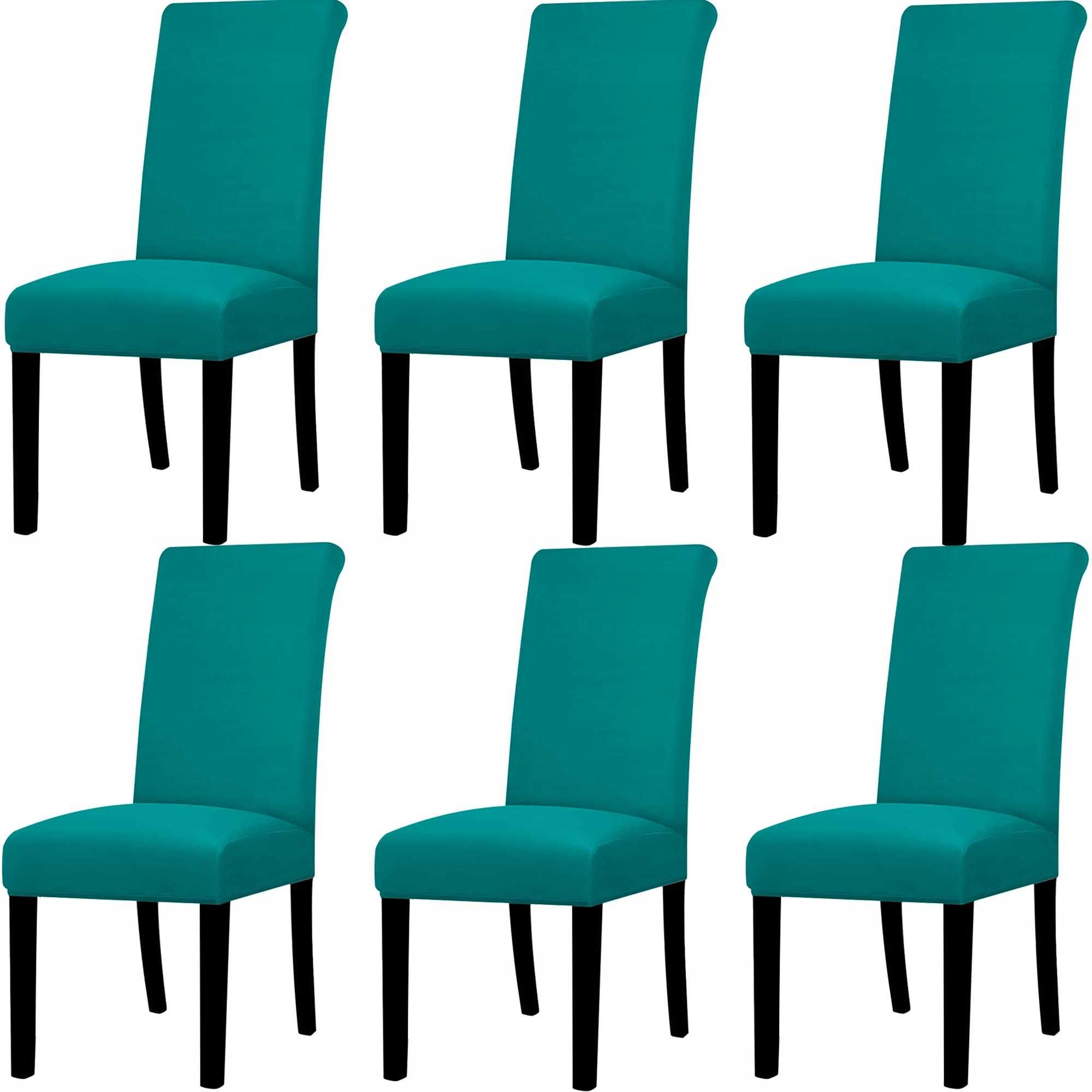 Pokrowce na krzesło 6 sztuk zestaw kolor morski * 13 różnych kolorów *