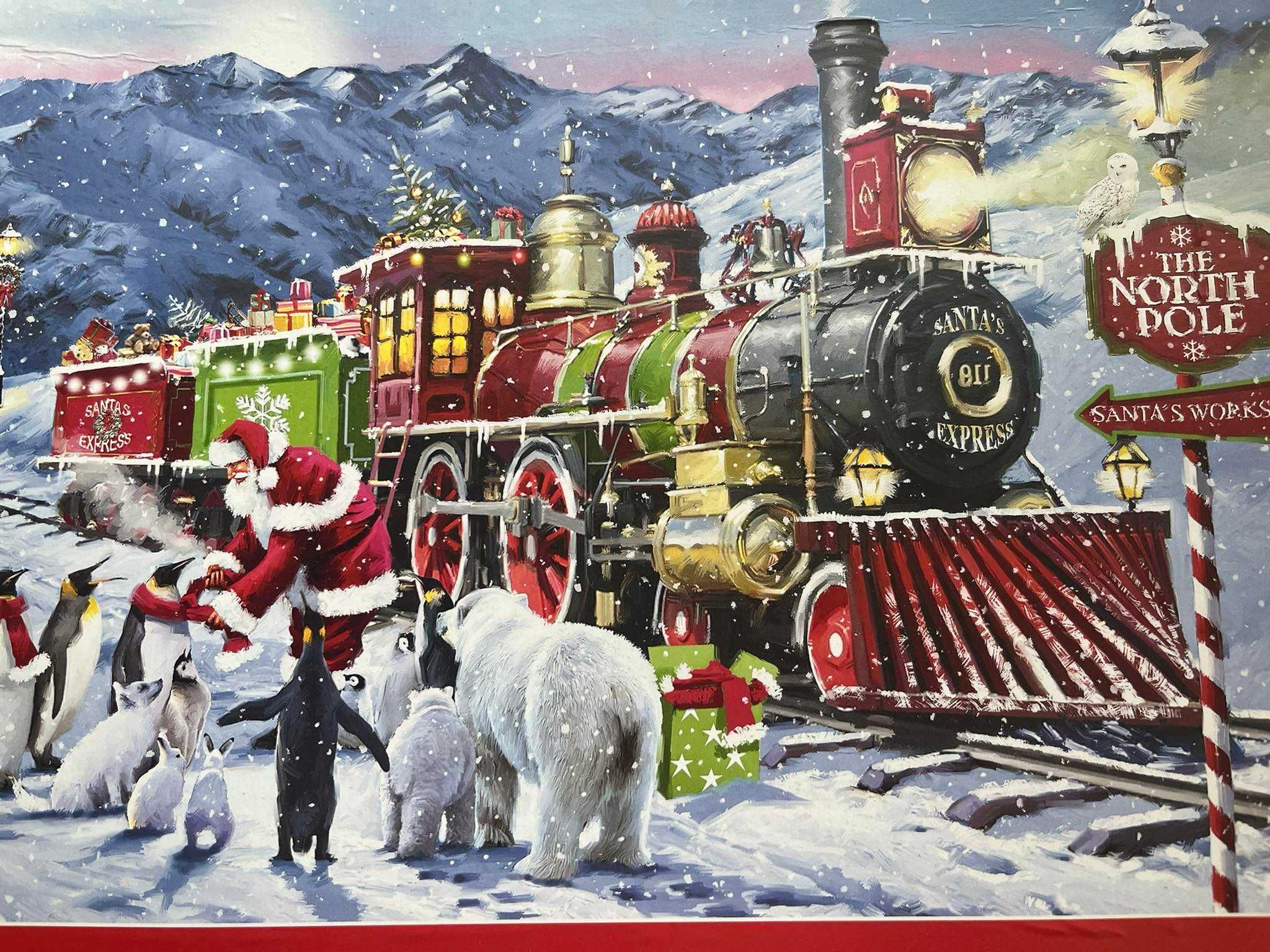 Puzzle Corner Piece North Pole Train pociąg 1000