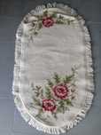 Conjunto de 2 tapetes (Ovais), motivo floral, com 1,40x70 cm