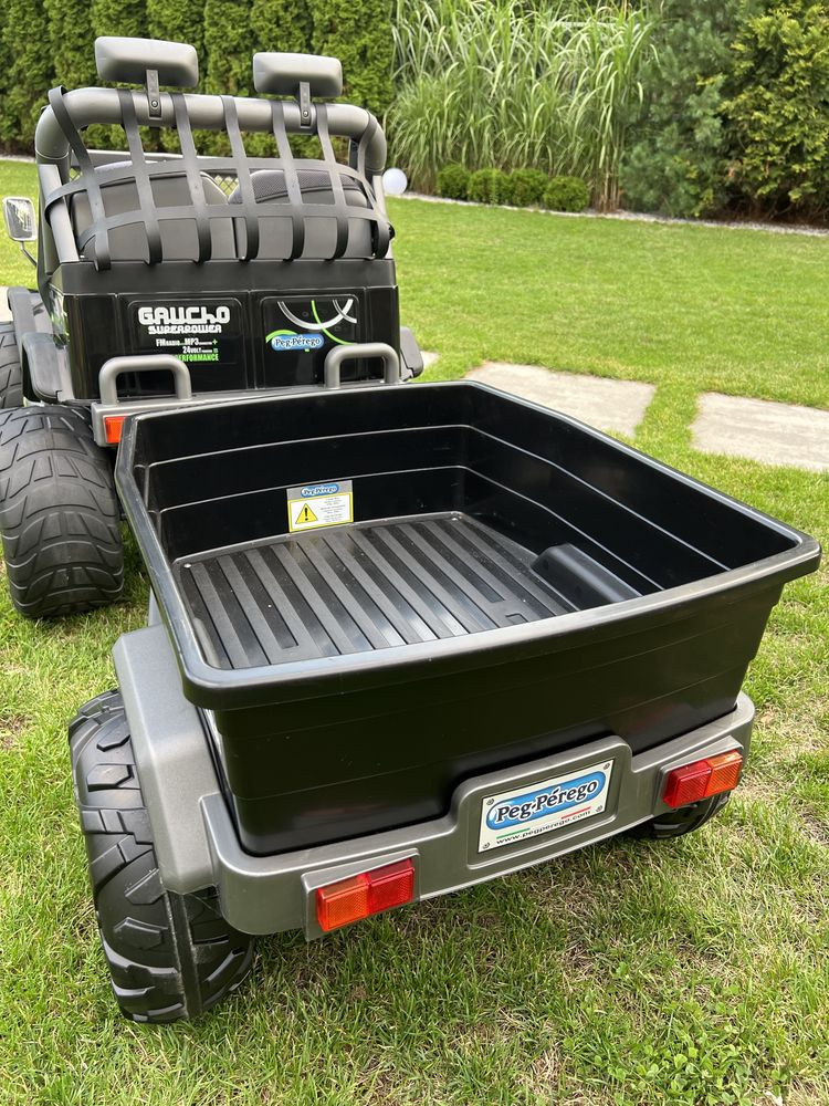 Peg Perego Gaucho Superpower 24V - elektryczne z przyczepą jak Nowe