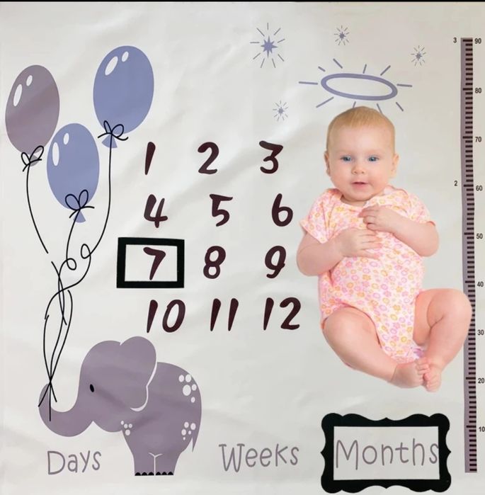 Mata do zdjęć z miesiącami