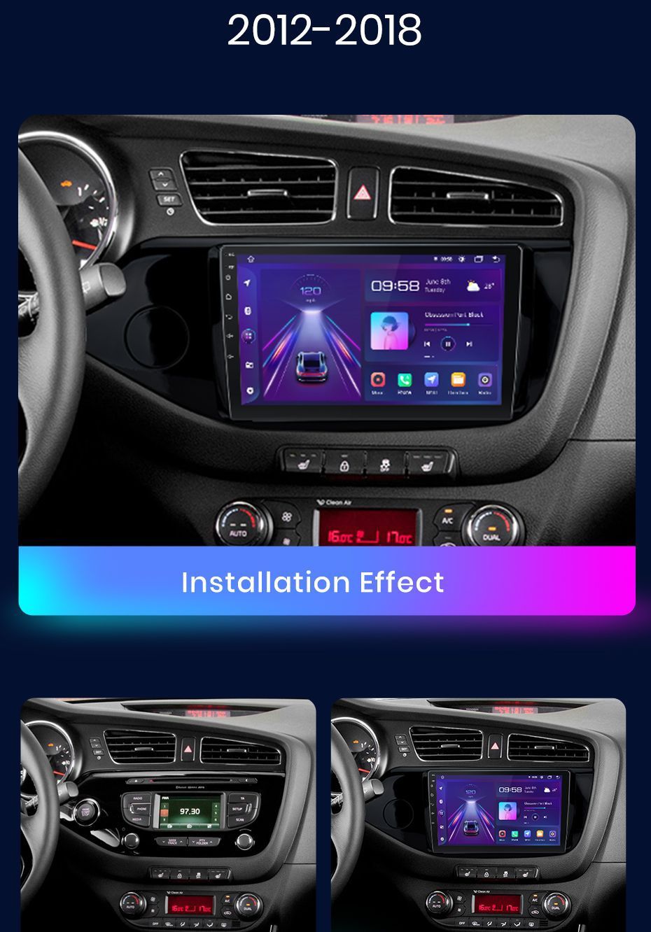 Radio nawigacja KIA CEED 2012 - 2018 ANDROID Navi gps