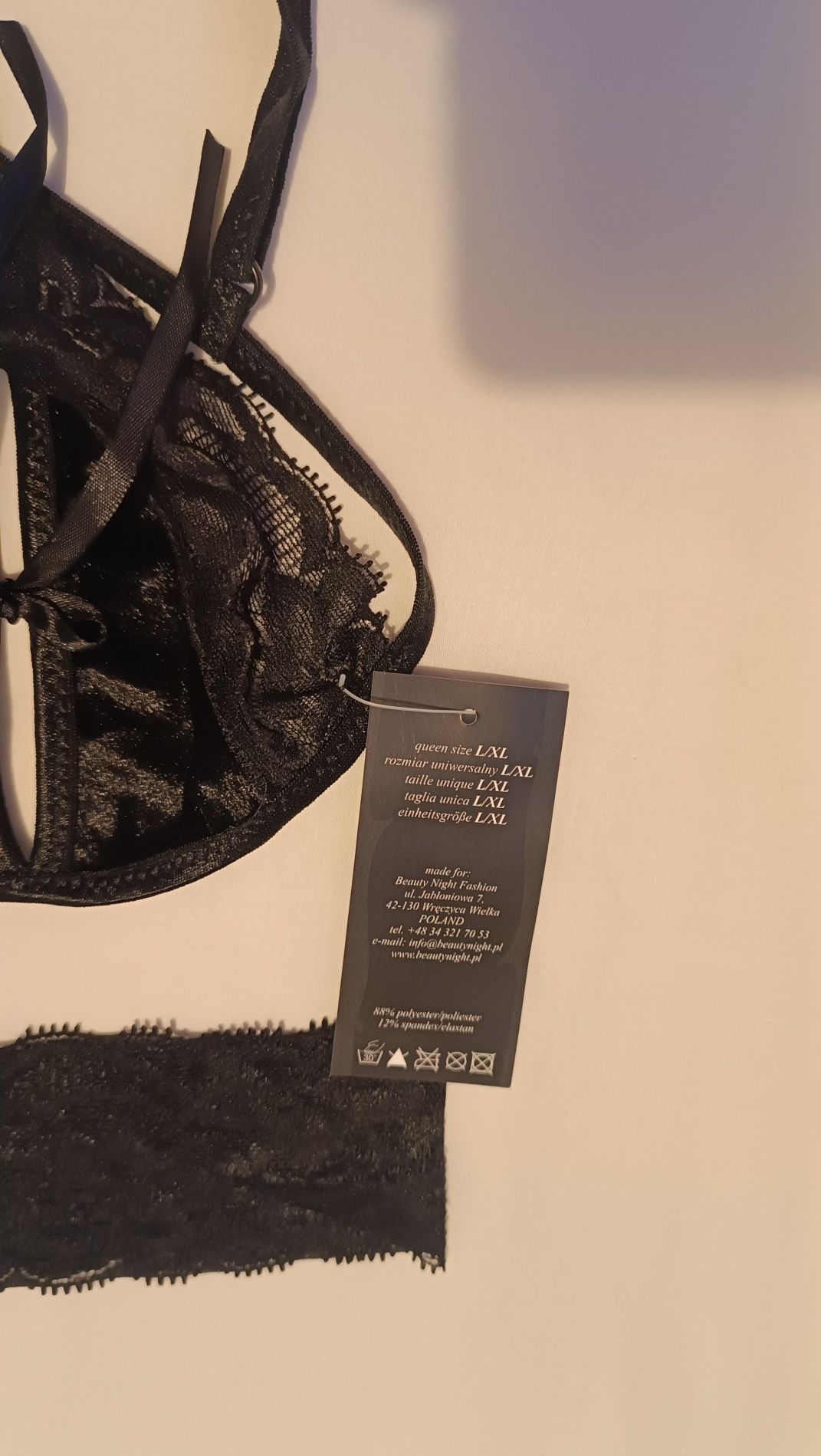 Conjunto Lingerie Preta. Soutien Cueca. L/XL