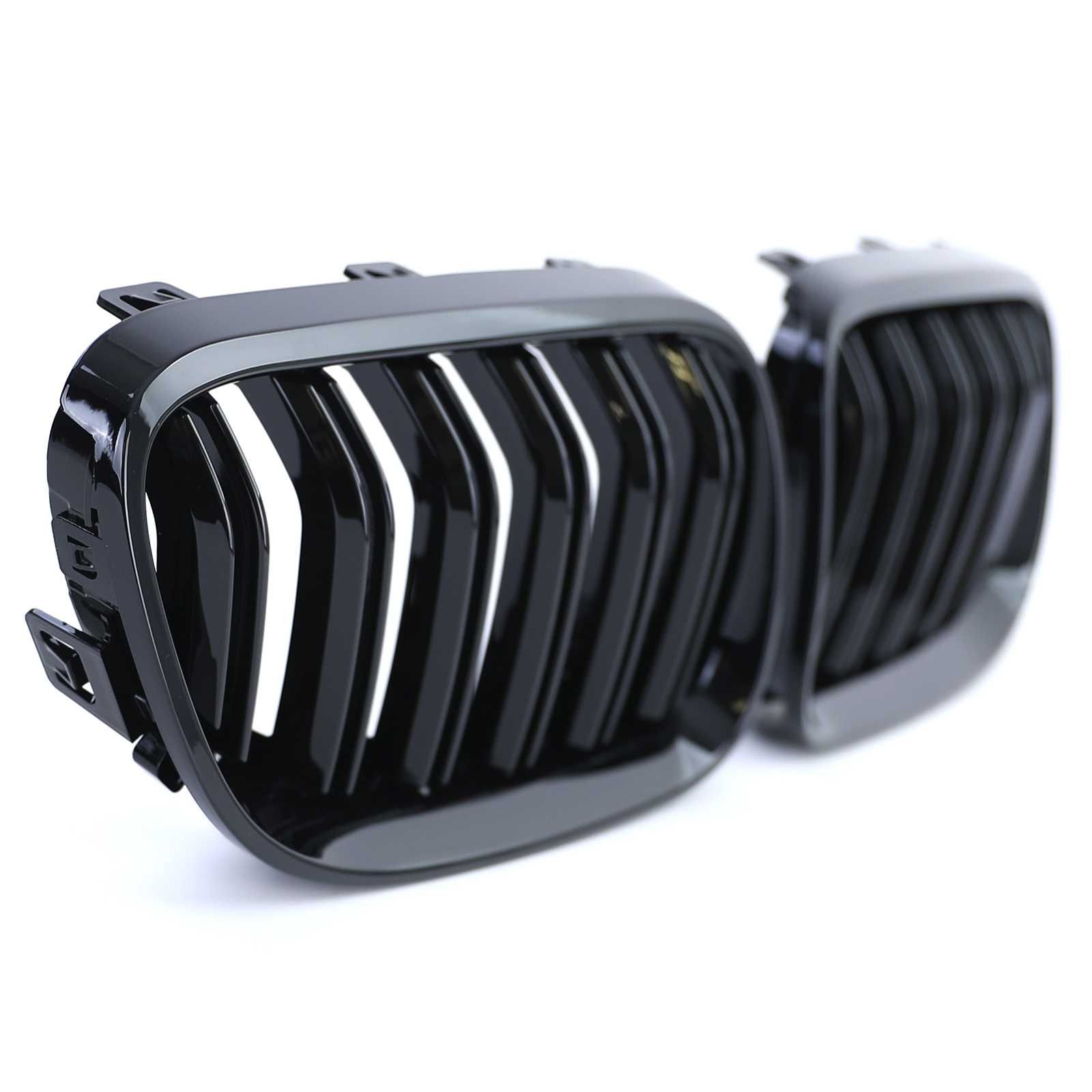 Grelha dupla para BMW Série 3 E92 E93 2010 a 2013 Preto Brilhante