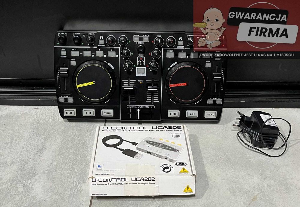 MixVibes U-MIX CONTROL 2 + Karta Dźwiękowa U-Control UCA202 | Sprawne