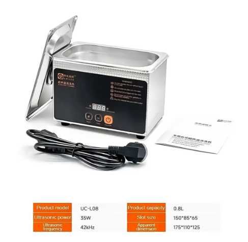 Ультразвуковая ванна Amaoe UC-L08 уз мойка мийка 0.8 л 35W металева