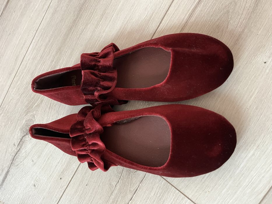 Baleriny bordowe sinsay 35
