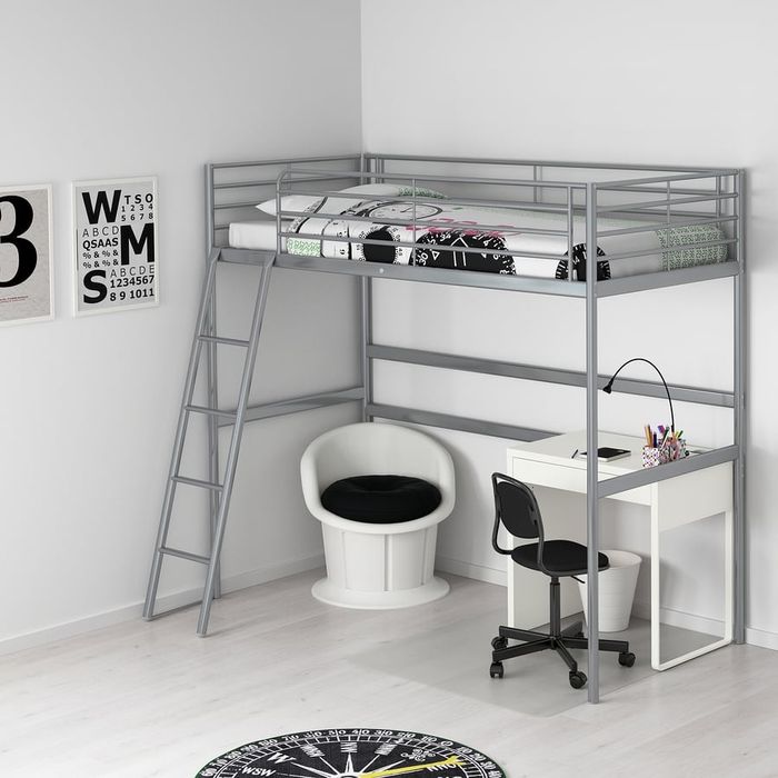 Łóżko piętrowe na antresoli IKEA z materacem bdb stan