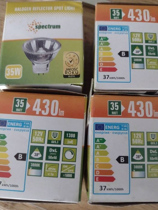 5 halogenów 35 watt zestaw