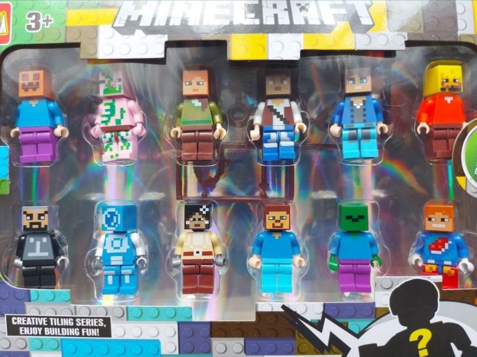 ZESTAW FIGUREK MINECRAFT XXL 12 szt Ludziki Klocki Pasują do LEGO