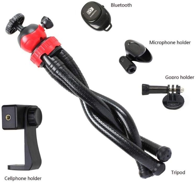 Mini tripé flexivel Gorillapod Com comando e suporte telemovel NOVO