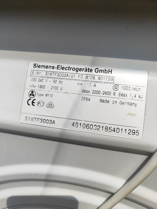Пральна машина  Siemens