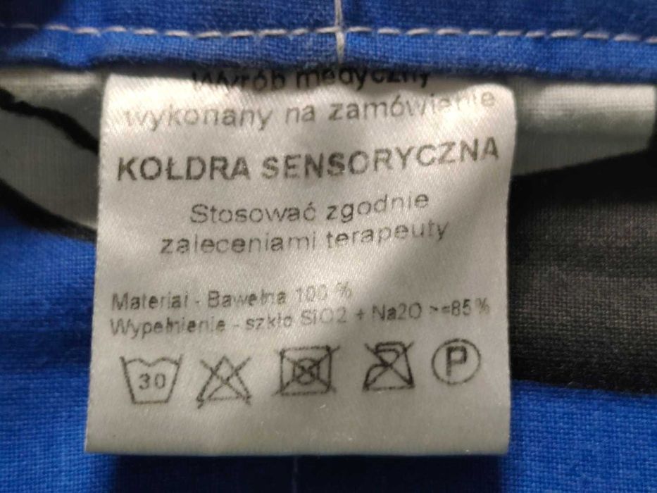 Kołdra sensoryczna, obciążeniowa 60x100 4,5 kg 100% bawełna - jak nowa