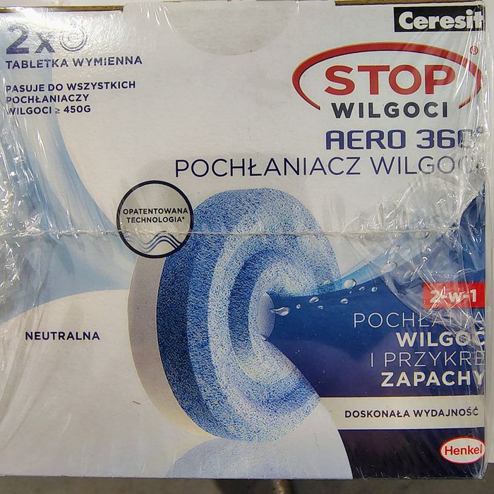 Tabletki wymienne pochłaniacz wilgoci AERO 360 2-W-1 ceresit