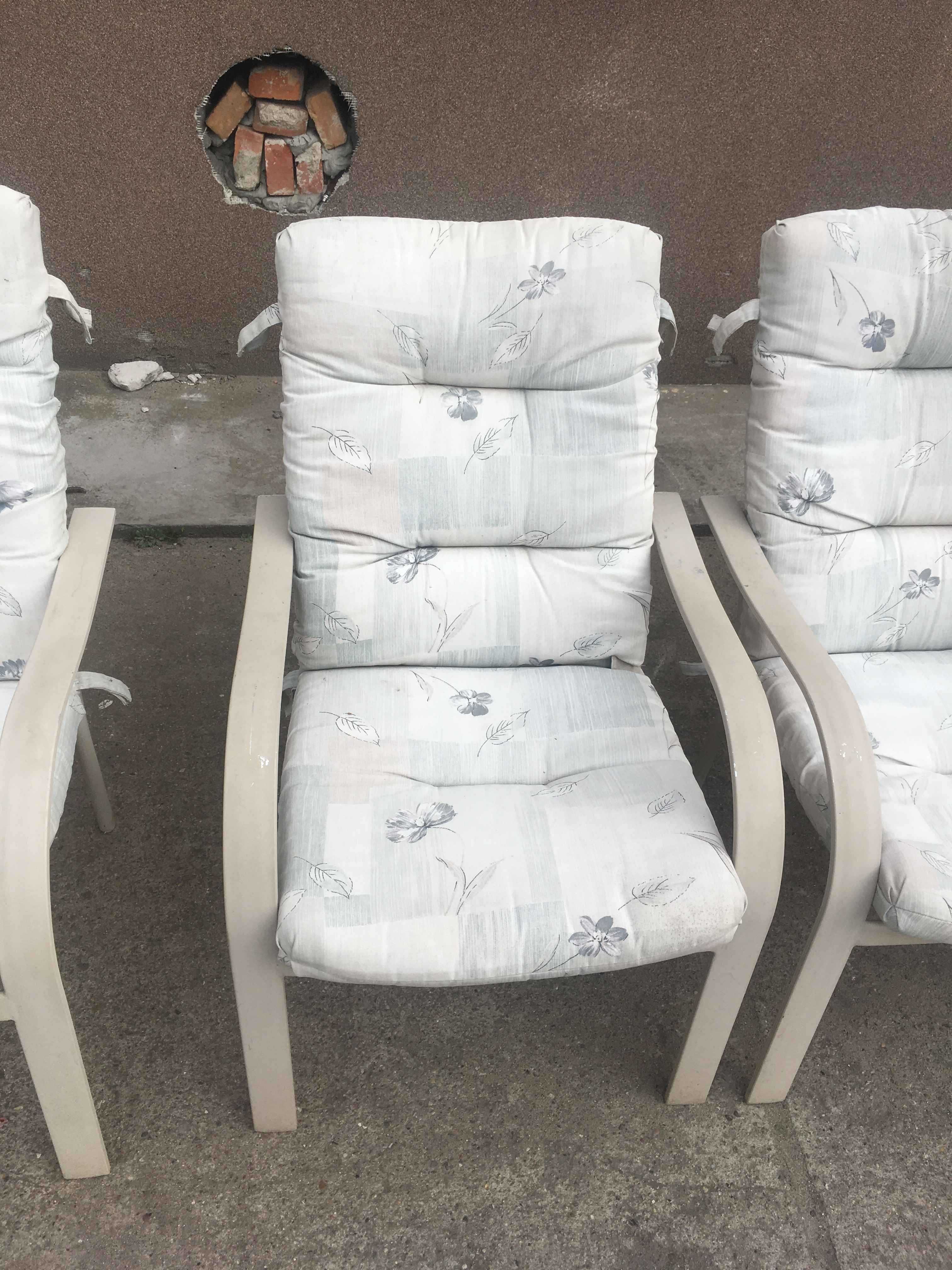 Krzesła fotele ogrodowe tarasowe  aluminiowe poduchy