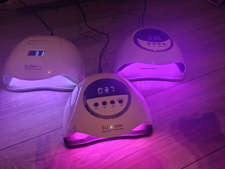 Lampa UV LED 3sztuki .Zestaw 3lamp do paznokci