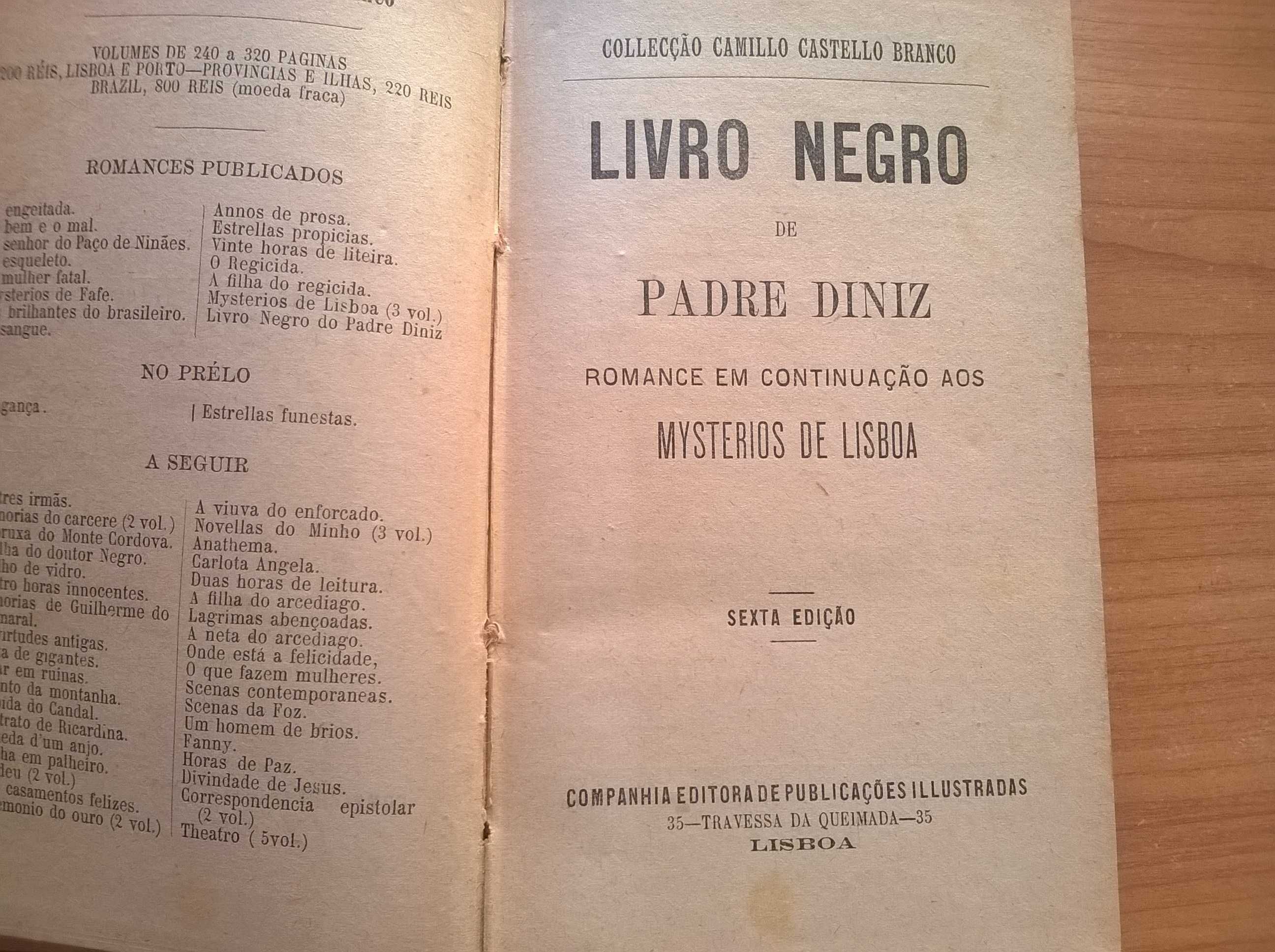 O Livro Negro do Padre Diniz - Camilo Castelo Branco