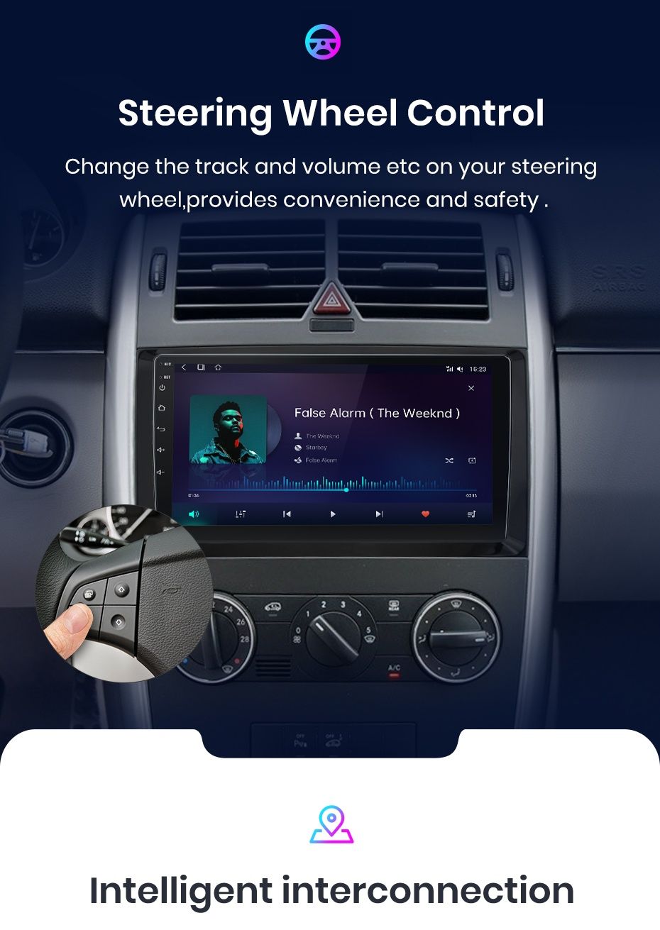 Rádio 9" android Mercedes Vito Sprinter B200 CARPLAY WIFI GPS 2/32GB