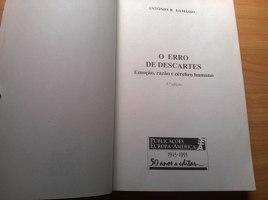 O Erro de Descartes - António R. Damásio (prémio Pessoa)