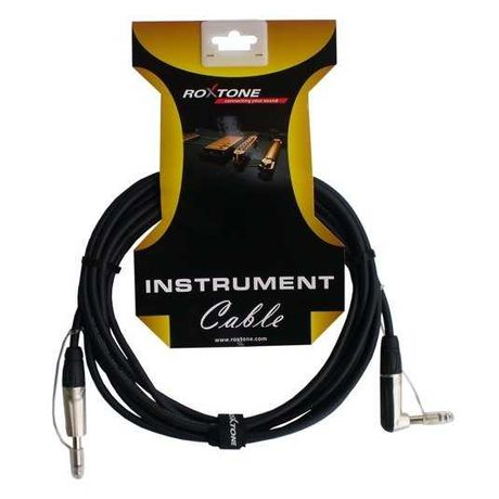 Kabel instrumentalny 3m gitarowy Roxtone DGJJ110L3 jack-jack kątowy