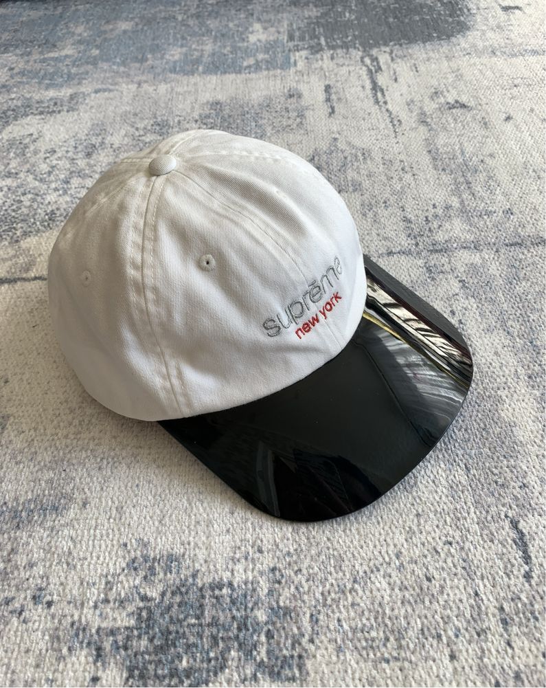 Белая шестипанельная кепка снепка бейсболка supreme new york оригинал