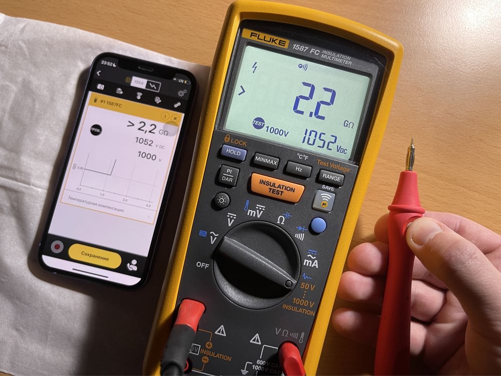 Fluke 1587FC Мультиметр/тестер изоляции 1000V /мегаомметр