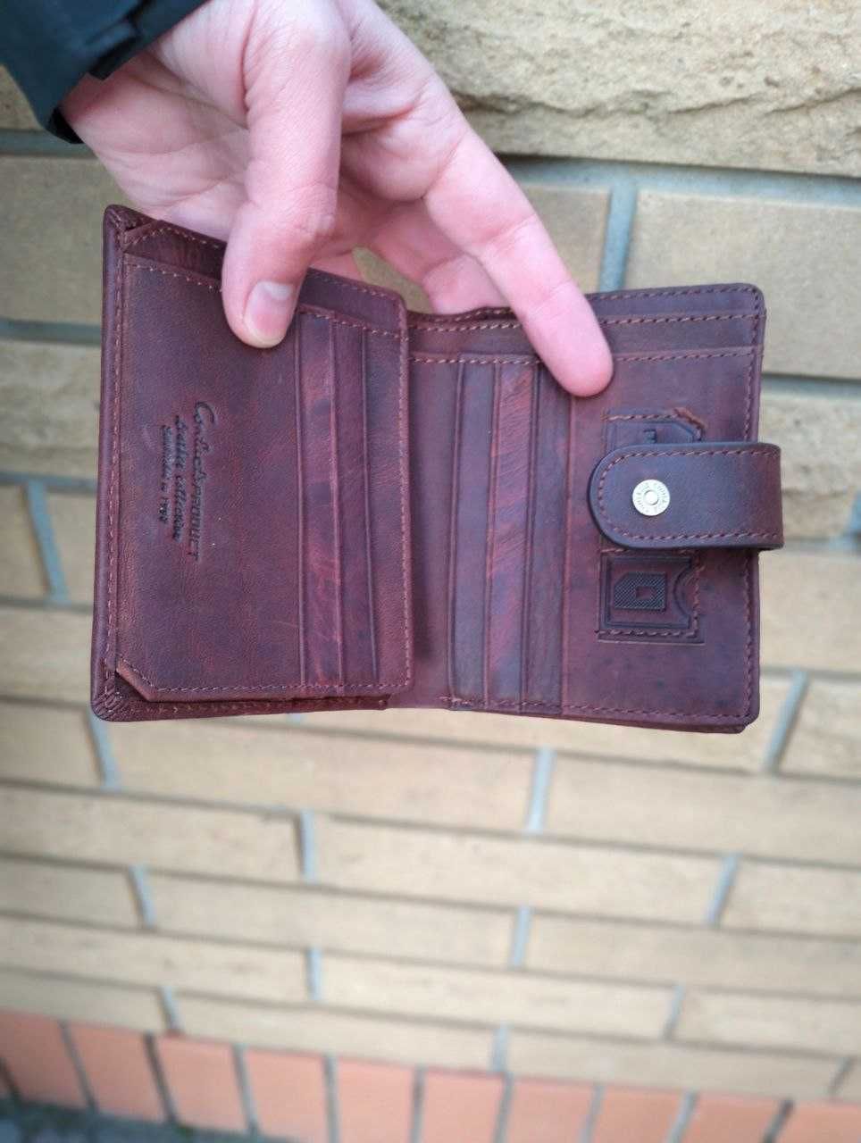 Шкіряне портмоне, мужской кожаный кошелёк, гаманець чоловічий.