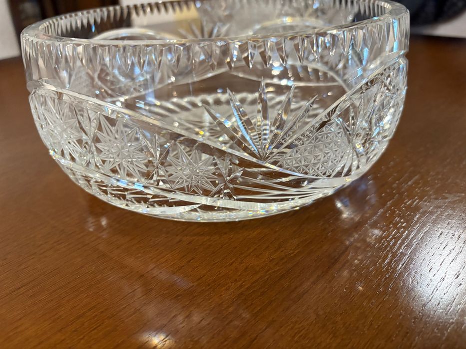 PRL miska duża kryształowa, kryształ