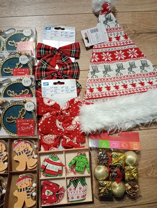 Mix zawieszek na choinkę Boże Narodzenie