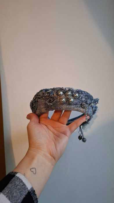 Джинсовый обруч для волос