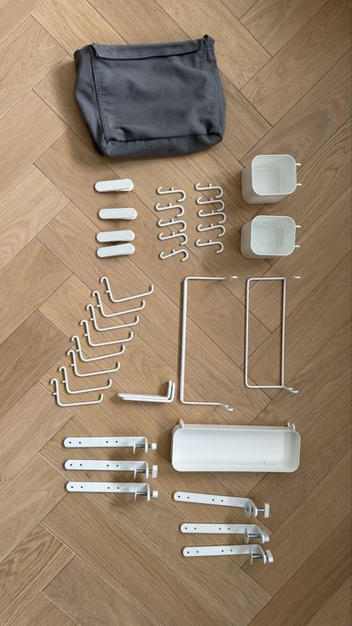 SKÅDIS IKEA tablica perforowana biała z akcesoriami