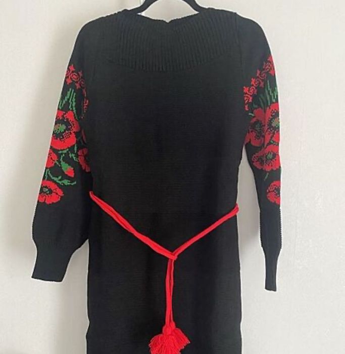 Тепла вʼязана сукня плаття розмір S M L Турція вовна вишиванка