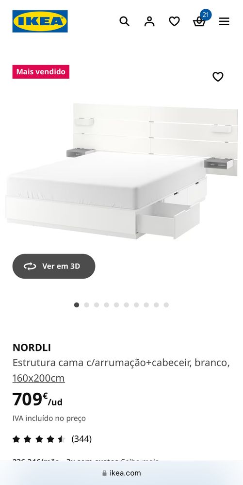 Cama e Cabeceira Ikea - impecavel