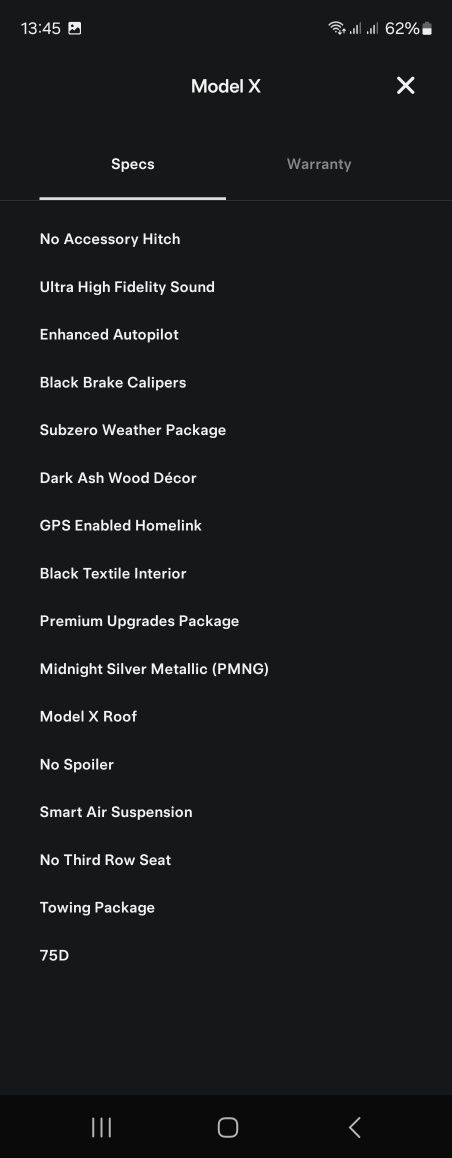 Tesla Model X 75D 75000km nacional