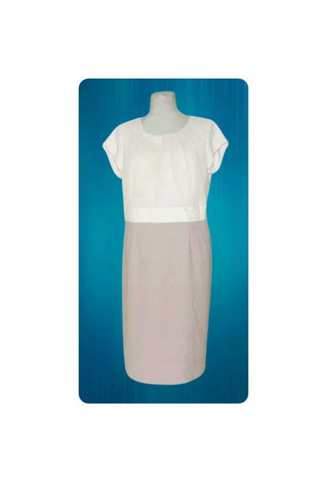Elegancka sukienka tkanina na podszewce rozmiar XXL/44 | 519G