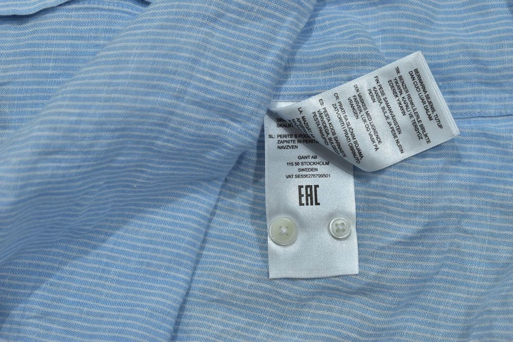 Gant Lniana Koszula Męska W Paski 3Xl