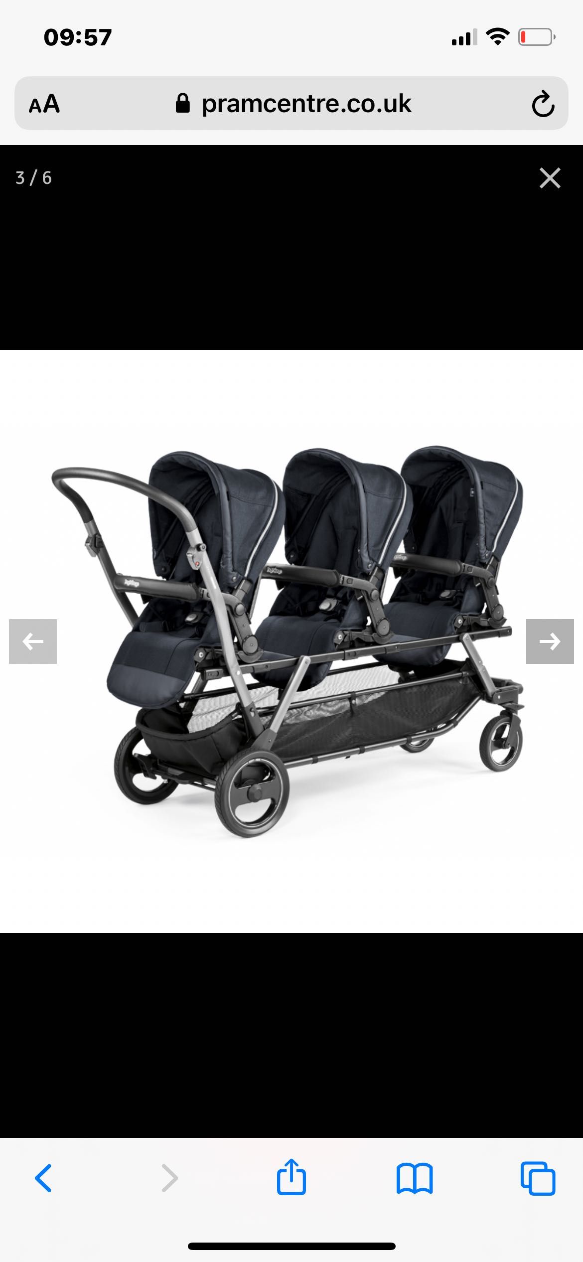 Wózek trojaczy peg perego triplette