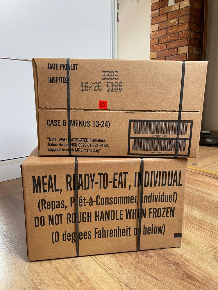 Amerykańska racja żywnościowa (MENU B 12 racji) MRE, USA, tanio!