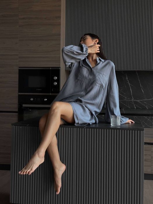 Костюм шорти і блуза. Креп, жатка.