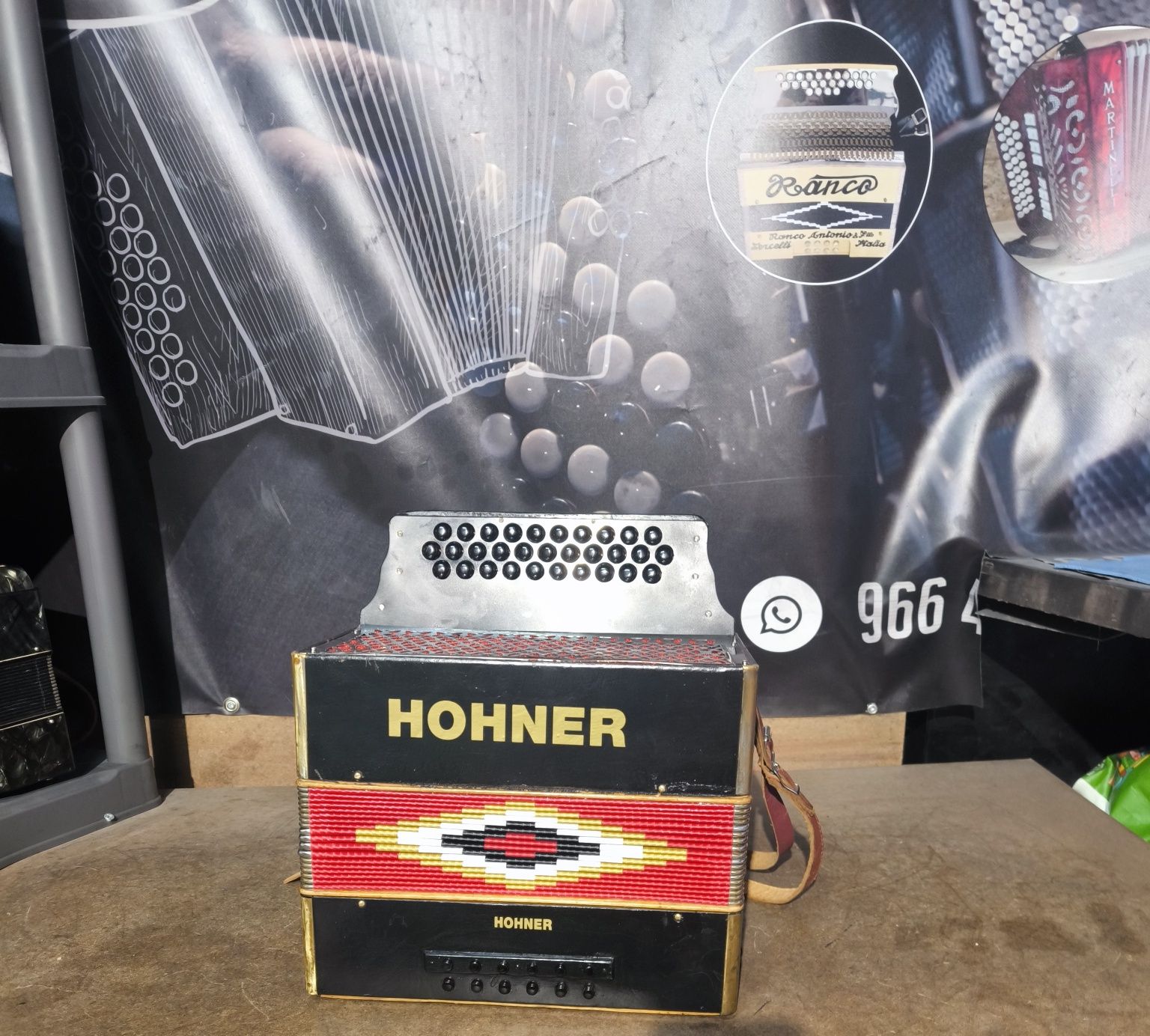 Vendo concertina hohner em sol toda afinada sol três carreiras  12 bai