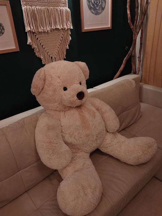 Duuuży pluszowy miś walentynkowy, 140 cm